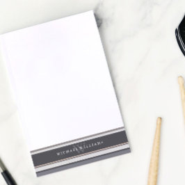 Bloco Post-it Listras Neutras Monograma