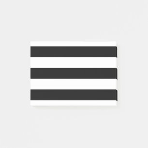 Bloco Post-it Listras preto e branco do estilo moderno