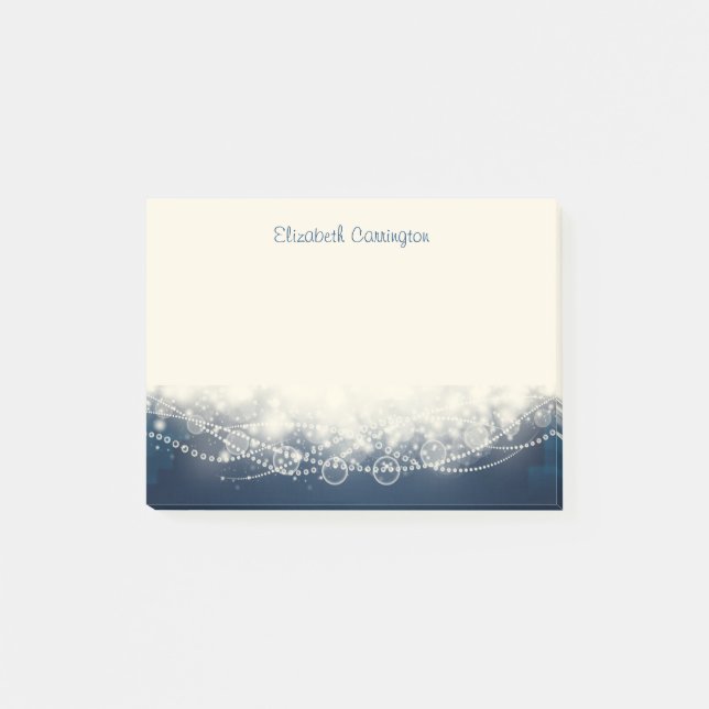 Bloco Post-it Locais e Pérolas Elegantes Personalizados (Frente)