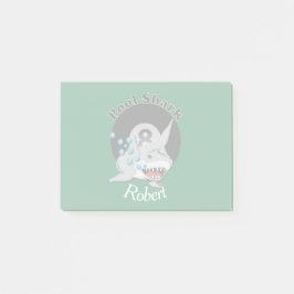 Bloco Post-it Logotipo do tubarão da piscina de oito bolas com