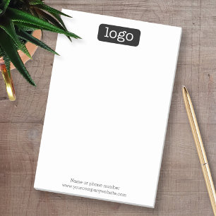 Bloco Post-it Logotipo ou foto de escritório básico ou comerci