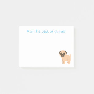 Bloco Post-it Love Pug Puppy Dog Cartoon Posta IT Stick Notes