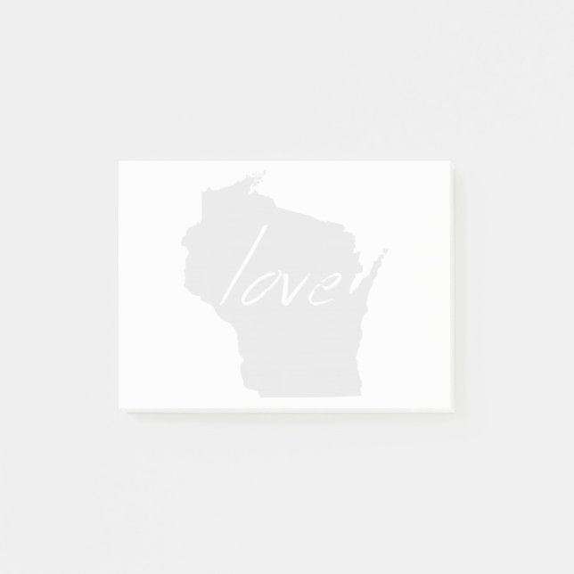 Bloco Post-it Love Wisconsin (Frente)