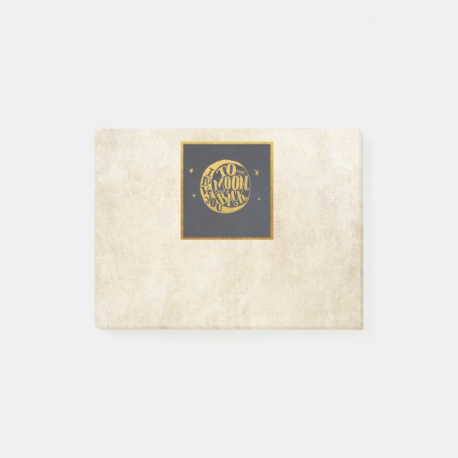 Bloco Post-it Lua e Estrelas - Dizendo Afetado (Frente)