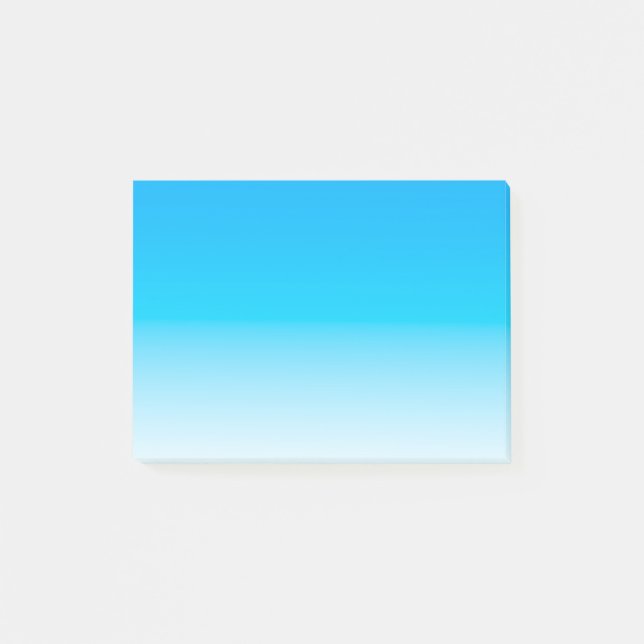 Bloco Post-it Luz simples - azul ao branco (Frente)