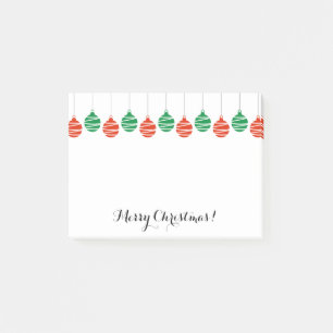 Bloco Post-it Luzes de bola de árvore de Natal personalizadas