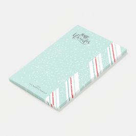 Bloco Post-it Magic and Wonder Christmas Stripes Mint ID440