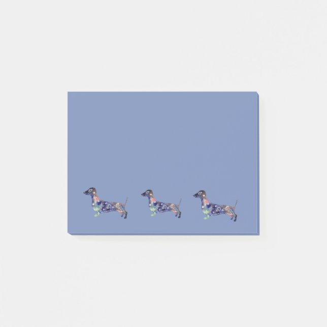 Bloco Post-it Mandala Dachshund - Posta (Frente)