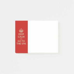 Bloco Post-it Mantenha a calma e vá aos termas