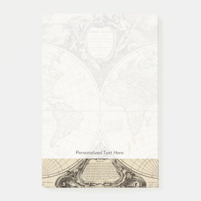 Bloco Post-it Mapa do mundo 8 (Frente)