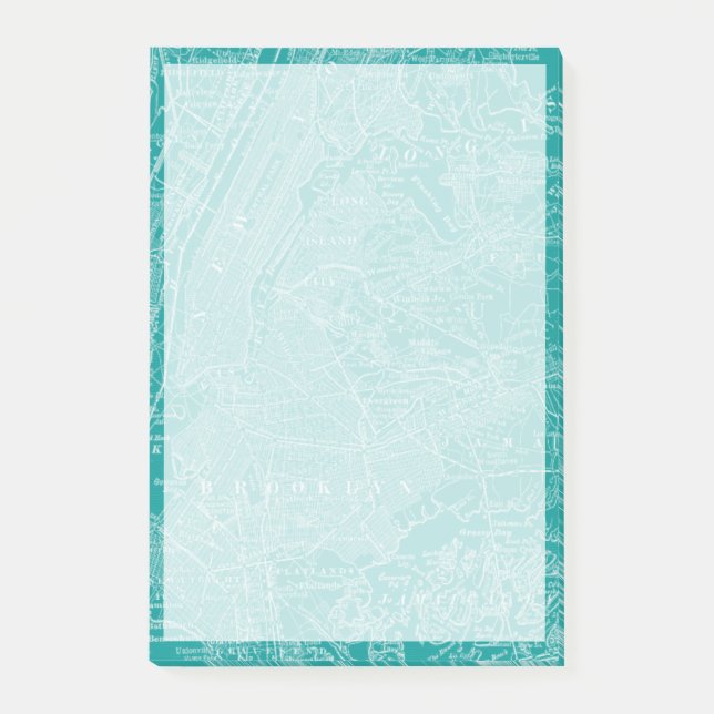 Bloco Post-it Mapa gráfico de Nova Iorque (Frente)