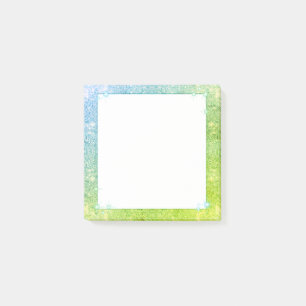 Bloco Post-it Mar do falso da faísca do brilho do verde azul da