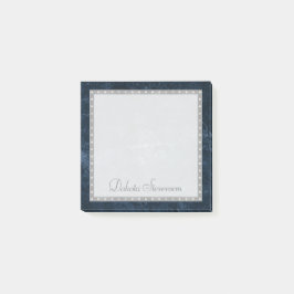 Bloco Post-it Marinho Velvity Damask | Personalizado Barroco Azu