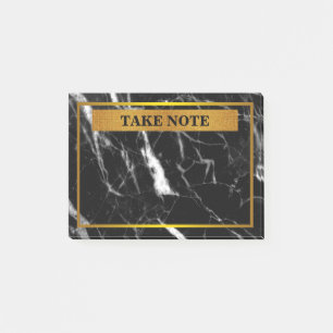 Bloco Post-it Mármaco Personalizado Nota com borda dourada