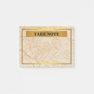 Bloco Post-it Mármaco Personalizado Nota com borda dourada