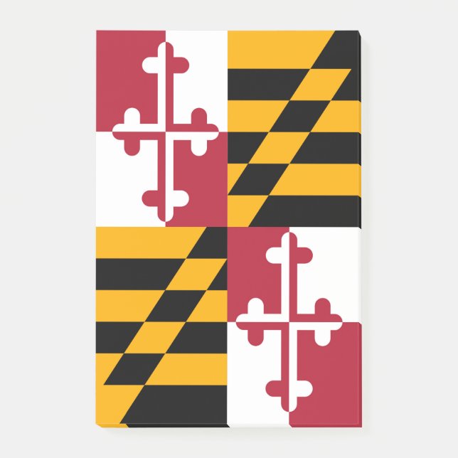 Bloco Post-it Maryland State Flag Design Accent (Frente)