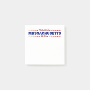 Bloco Post-it MASSACHUSETTS - A Minha Casa - Estados Unidos;Cora