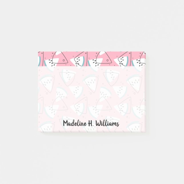 Bloco Post-it Melancias coloridas da aguarela (Frente)