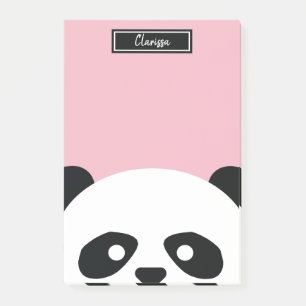 Bloco Post-it Meninas Personalizadas Urso de Panda Crianças Kawa