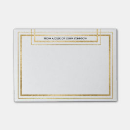 Bloco Post-it Mensagem do Escritório de Ouro do Minimalismo Chic