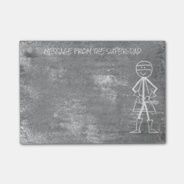 Bloco Post-it Mensagem do Pai Pai - Cinza Cement Hero