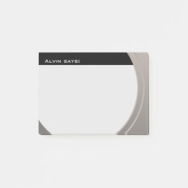 Bloco Post-it Metálico brilhante personalizável qualquer texto e