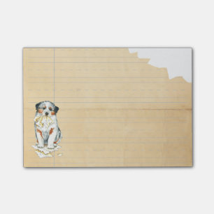 Bloco Post-it Meu Aussie comeu meus trabalhos de casa