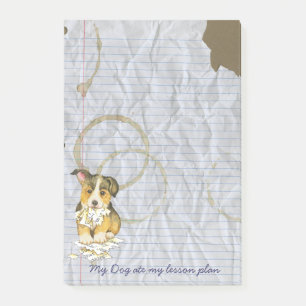 Bloco Post-it Meu Corgi de Galês do Pembroke comeu meu plano de
