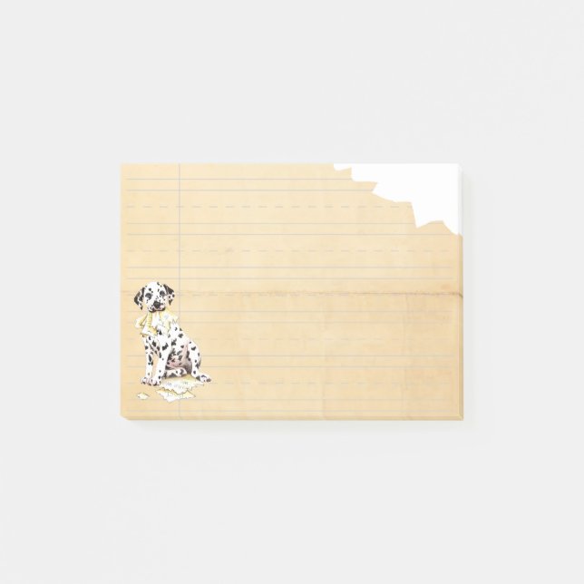 Bloco Post-it Meu Dalmatian comeu meus trabalhos de casa (Frente)