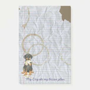 Bloco Post-it Meu Doberman Comeu meu Plano de Lição