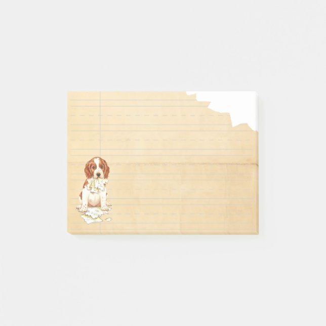 Bloco Post-it Meu Welsh Springer Comeu Minha Casa (Frente)