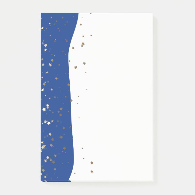 Bloco Post-it Minhas Estrelas de Ouro das Petições Ondas de Onda (Frente)