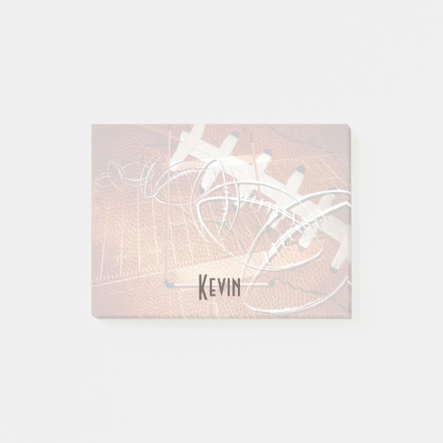 Bloco Post-it mmens esporportes seu nome personalizado (Frente)