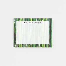 Bloco Post-it Monograma Feng Shui Bambu Verde Riqueza