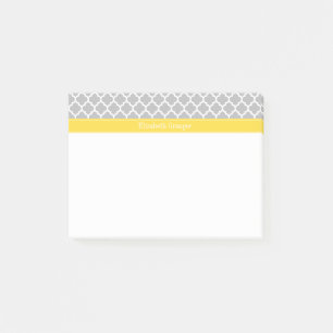 Bloco Post-it Monograma marroquino do nome do abacaxi #5 do