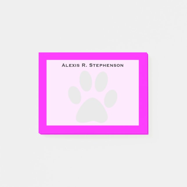 Bloco Post-it Monograma - Pata Preta de Animal (Frente)