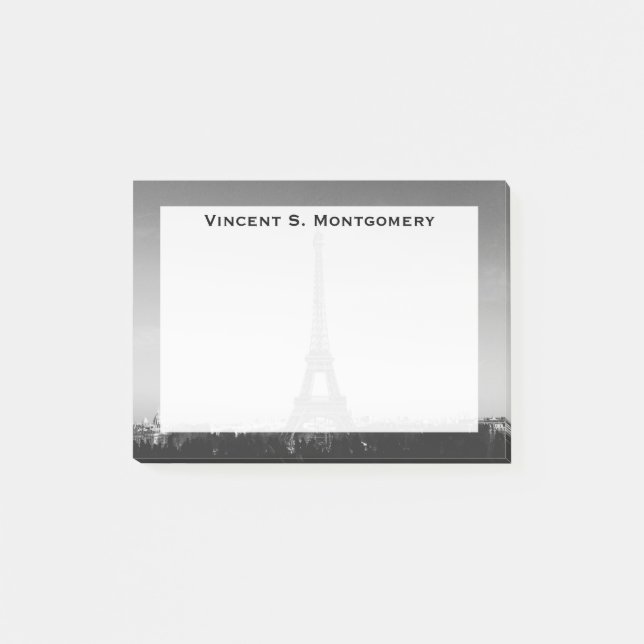 Bloco Post-it Monograma Torre Eiffel, Paris, França (Frente)
