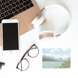 Bloco Post-it Montanhas Cênicas de Montana e Paisagem do Lago