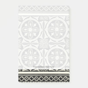 Bloco Post-it Motif de Mandala Preto e Branco por Vision Studio