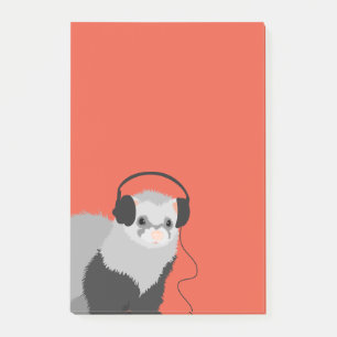 Bloco Post-it Música Engraçada Lover Ferret