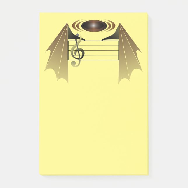 Bloco Post-it Música Favorita do Bat High Note (Frente)