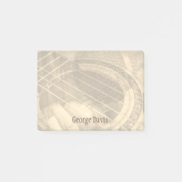 Bloco Post-it Músico cantor de guitarrista personalizado