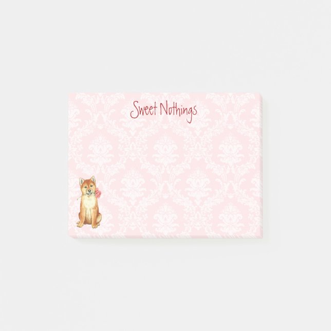 Bloco Post-it Namorados Shiba Inu (Frente)