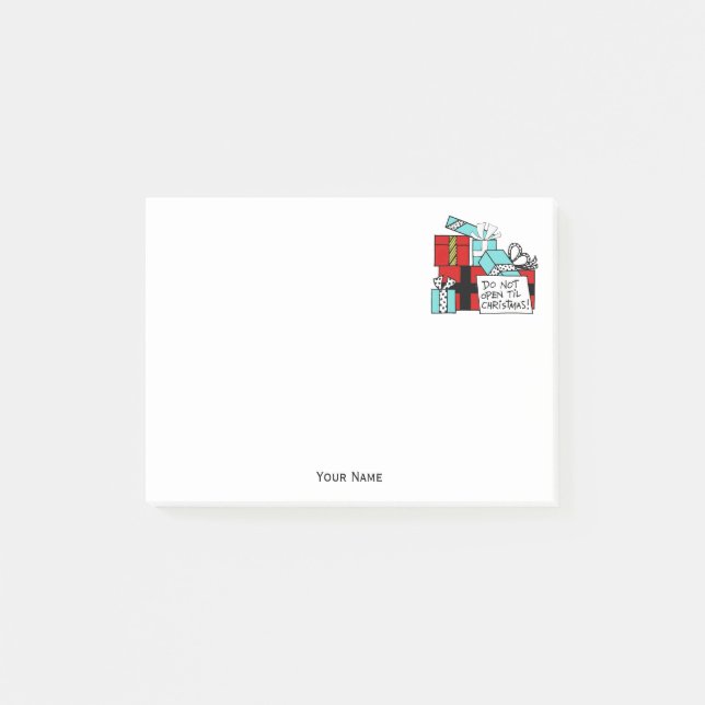 Bloco Post-it Não Abrir até o Natal apresentar Natal (Frente)