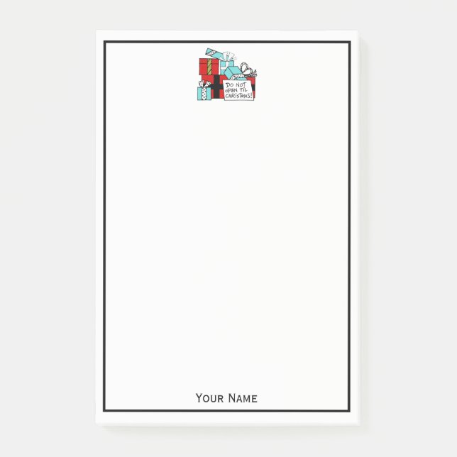 Bloco Post-it Não Abrir até o Natal apresentar Natal (Frente)