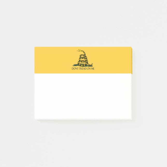 Bloco Post-it Não brinque comigo, Bandeira de Gadsden História P (Frente)