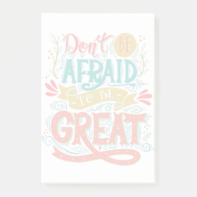 Bloco Post-it Não tenha medo de ser Excelente (Frente)