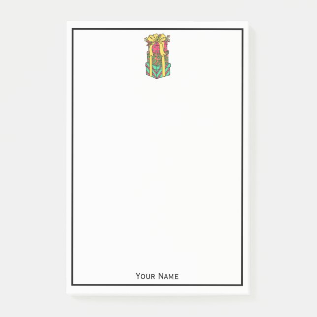 Bloco Post-it Natal Empilhado Apresenta Natal Empilhado (Frente)