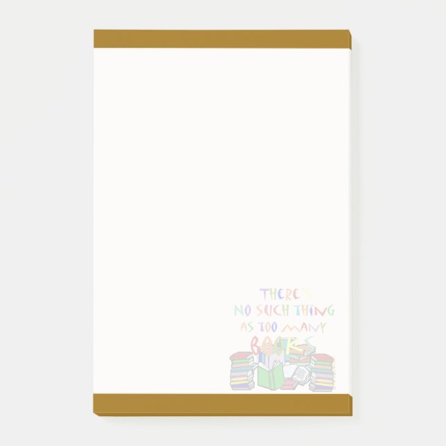 Bloco Post-it Nenhuma tal Coisa-Demasiado muitos livros (Frente)