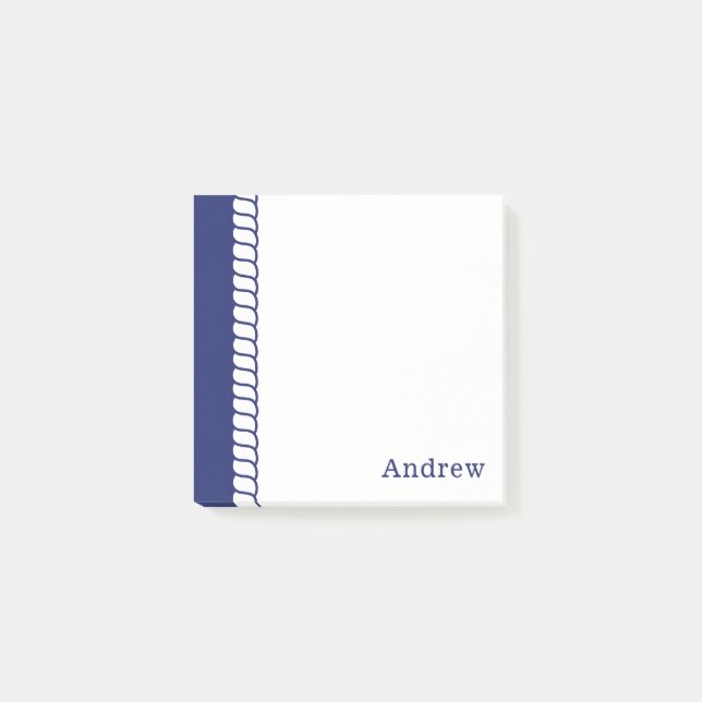 Bloco Post-it Nome de Adição de Rope Náutico 3x3 (Frente)